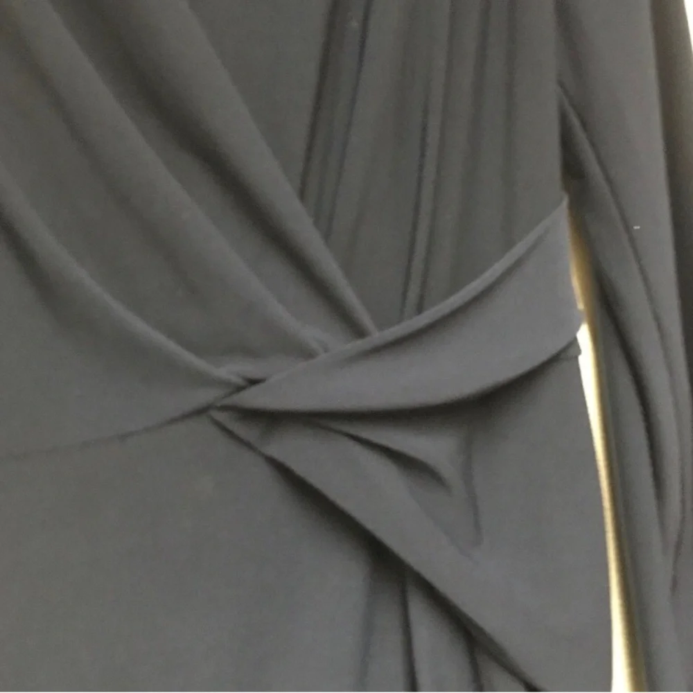Vince Camuto Beaded Draped Stretch Gown 14 Navy Blue Elegant Formal Gala Wedding - Picture 6 of 14